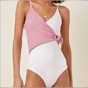 Onia Swim/ Onia Lila Wrap— Front One Swimsuit Sz L 🌷🎁